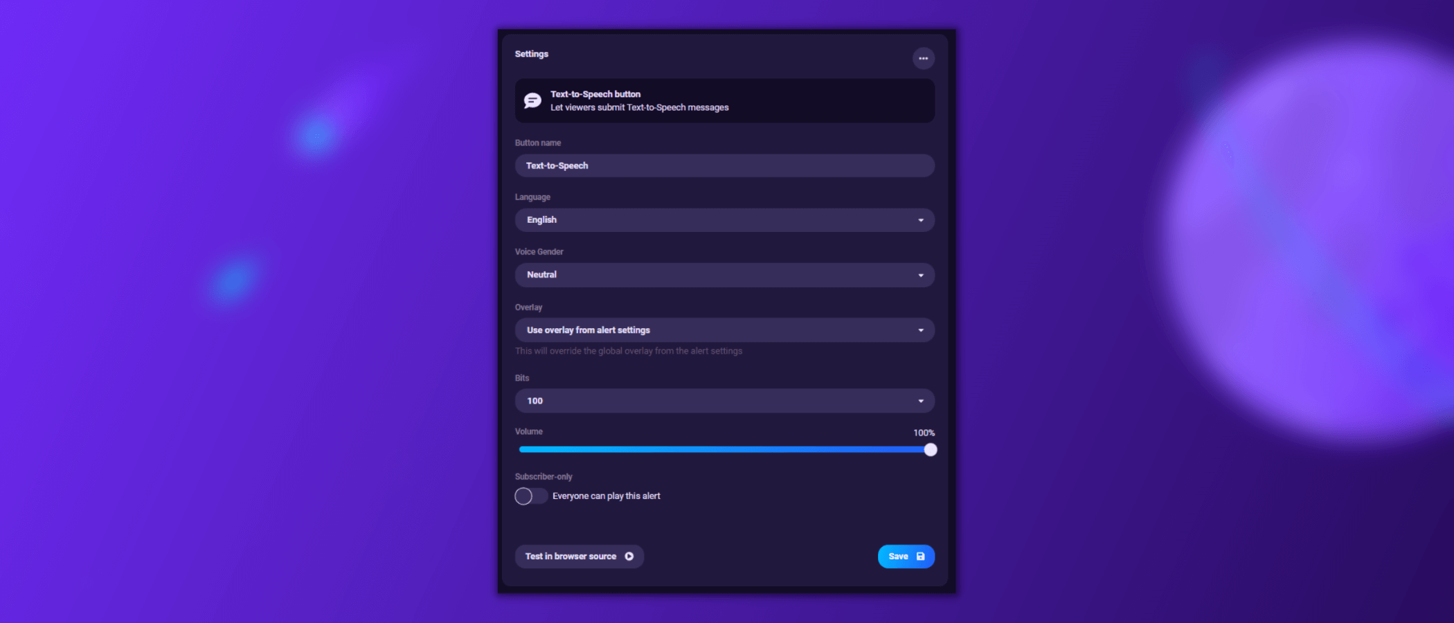 New Feature: Text-to-Speech Alerts in the Sound Alerts Twitch Extension