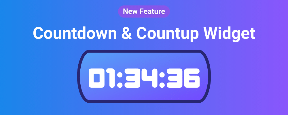 This image shows the new countdown widget  available in the Sound Alerts Scene Editor.
