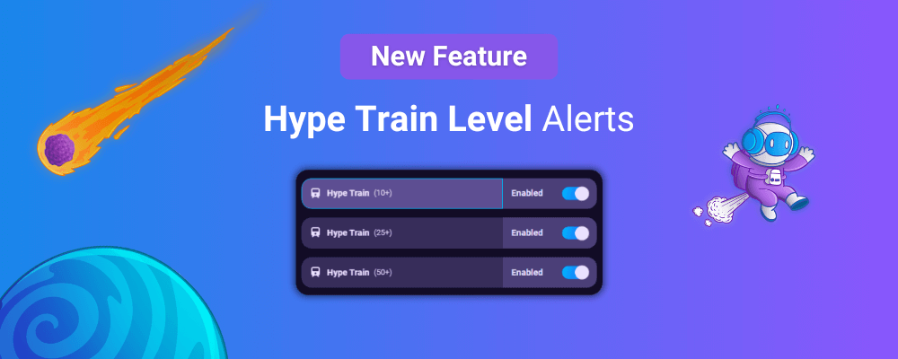 This image shows the UI of the Hype Train alert in Sound Alerts.